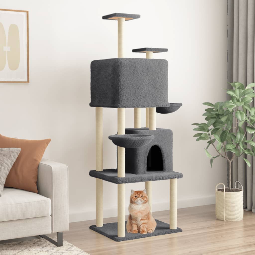 Kattenmeubel Met Sisal Krabpalen 180 Cm Kleurig