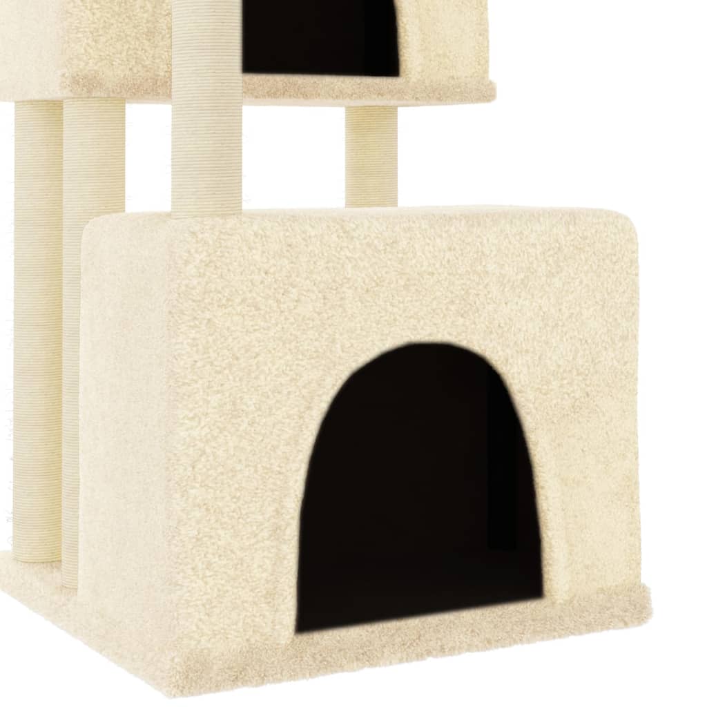 Kattenmeubel Met Sisal Krabpalen 122 Cm Kleurig