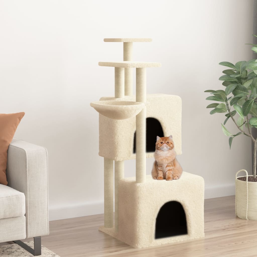 Kattenmeubel Met Sisal Krabpalen 122 Cm Kleurig