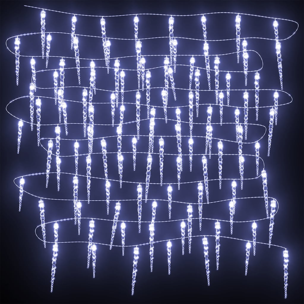 Kerst Ijspegellamp 200 Led's Koud Wit 20 M Acryl Pvc