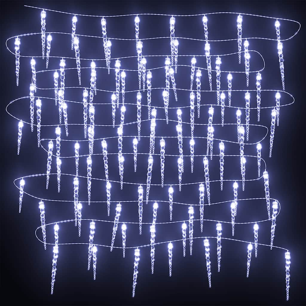 Kerst Ijspegellamp 200 Led's Koud Wit 20 M Acryl Pvc
