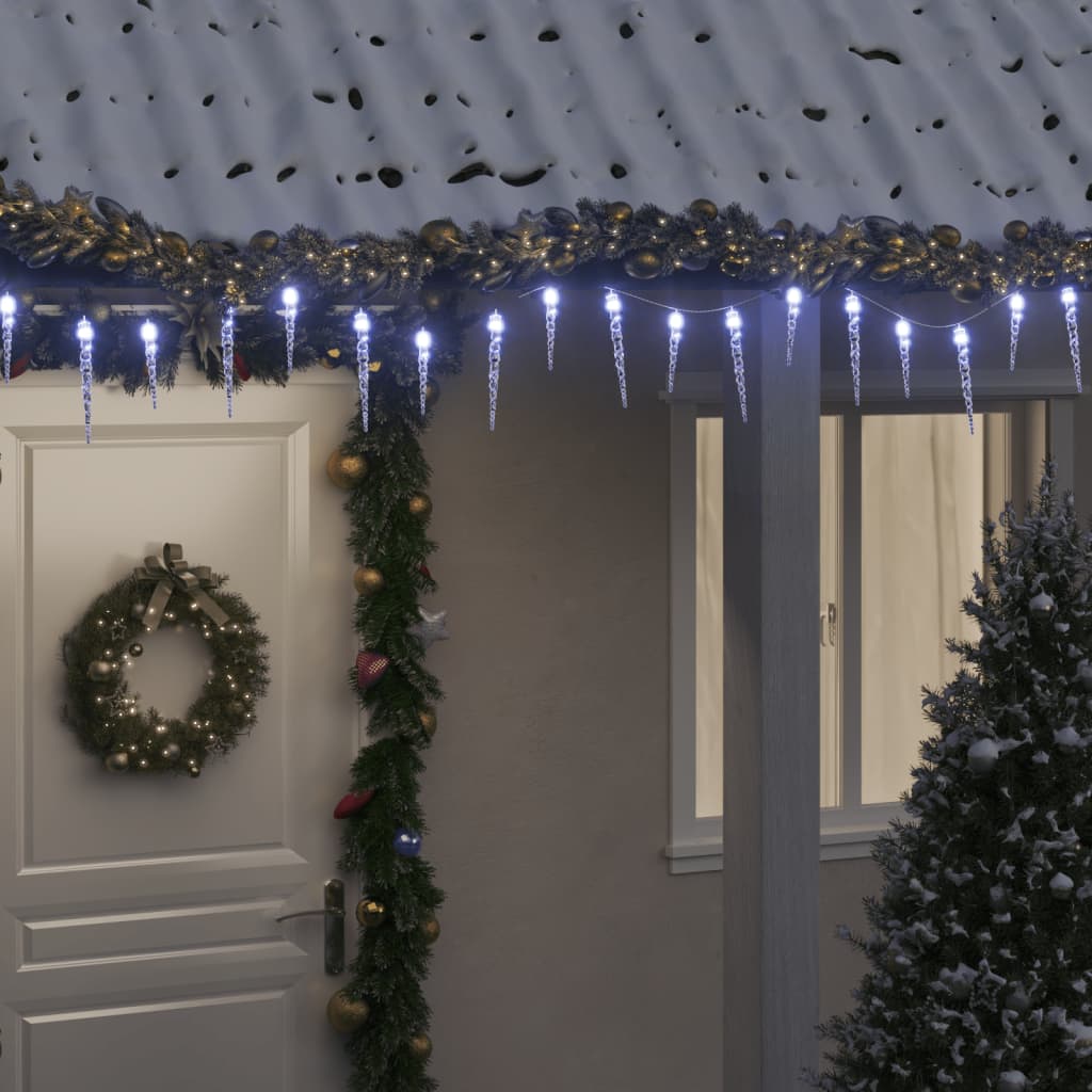 Kerst Ijspegellamp 200 Led's Koud Wit 20 M Acryl Pvc