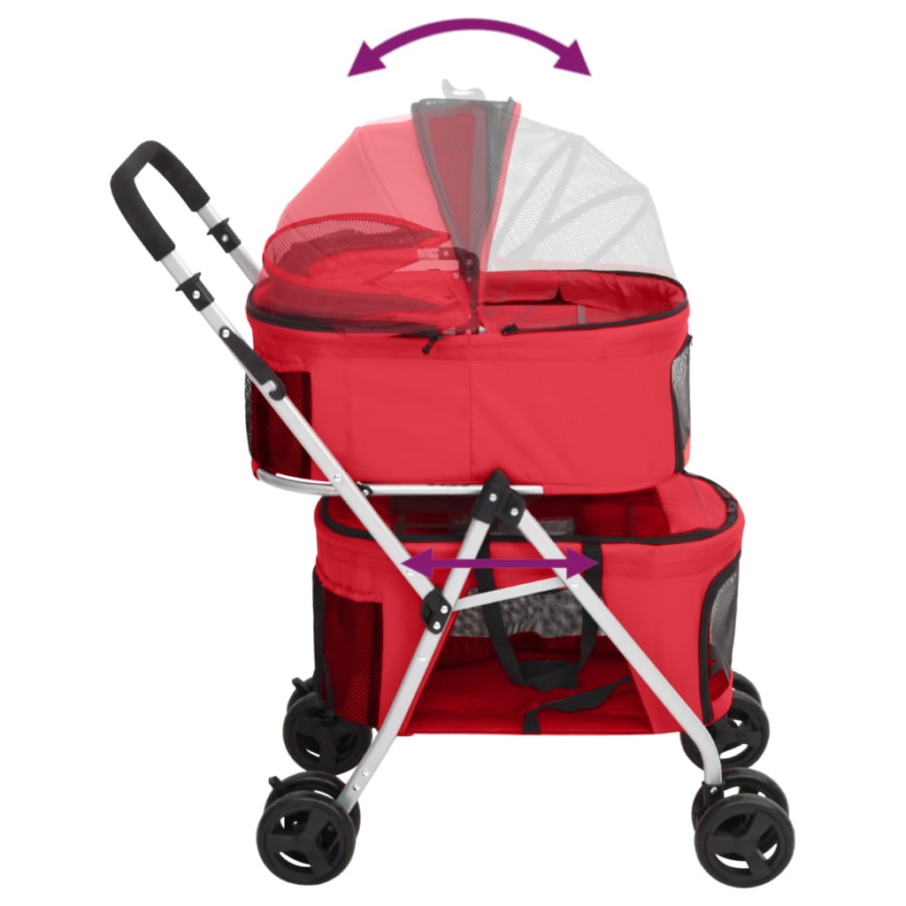 Hondenwagen 2-Laags Inklapbaar 83X48X97 Cm Oxford Stof