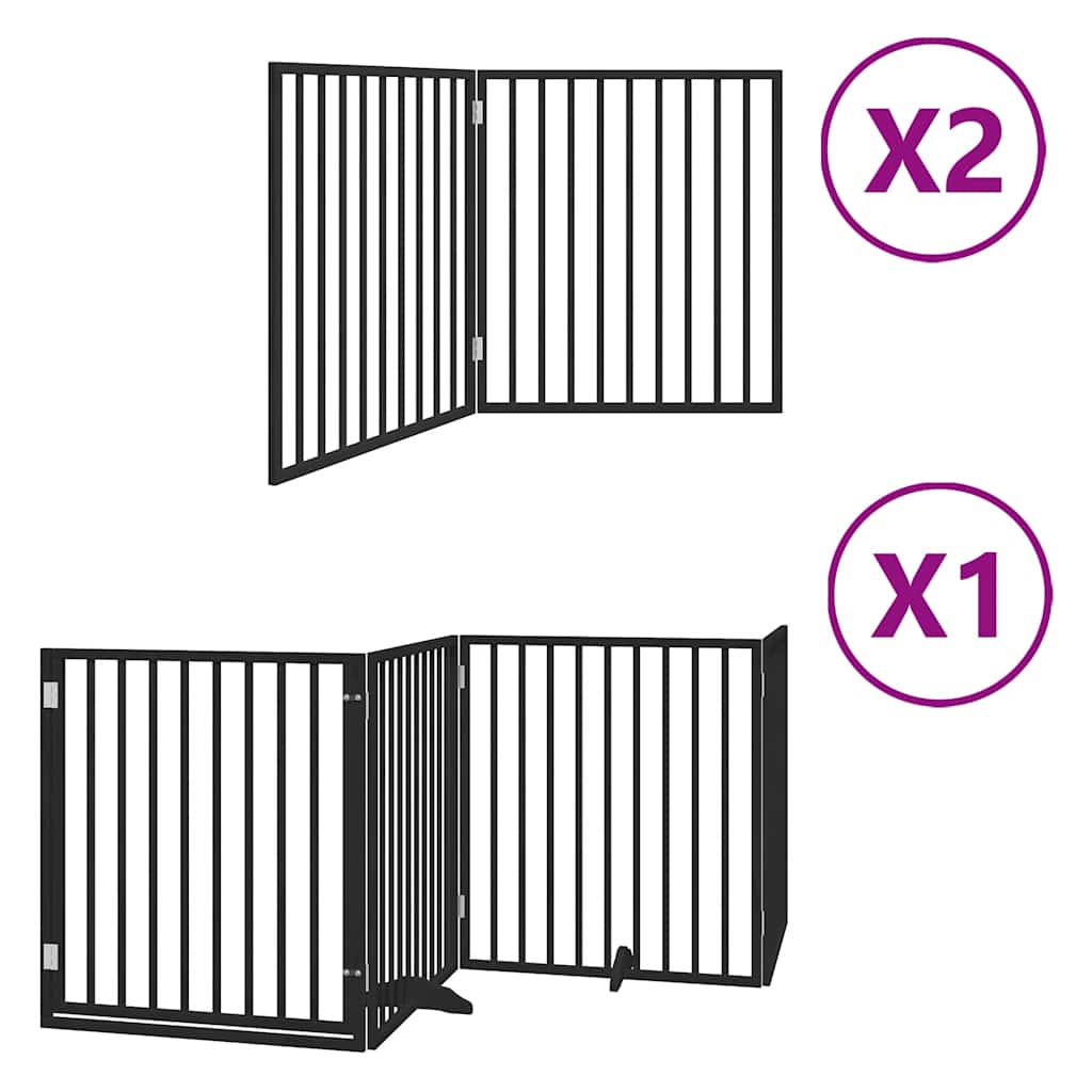 Hondenhek Inklapbaar 8 Panelen 640 Cm Populierenhout