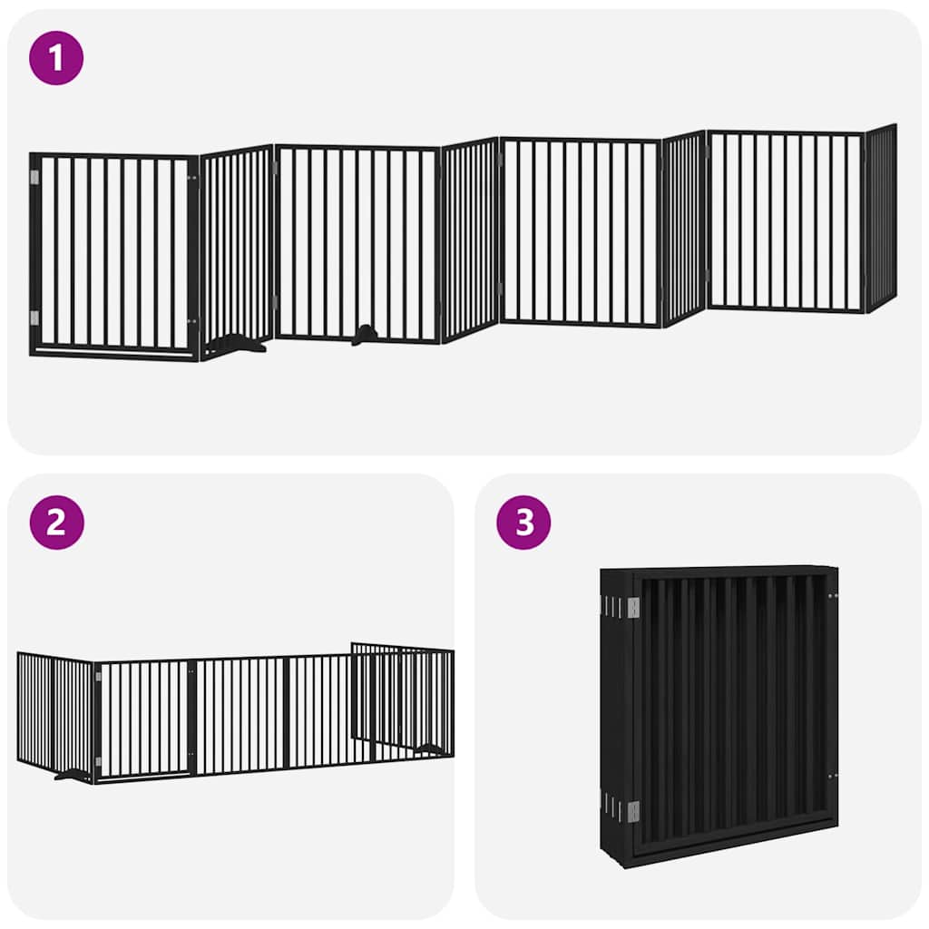 Hondenhek Inklapbaar 8 Panelen 640 Cm Populierenhout