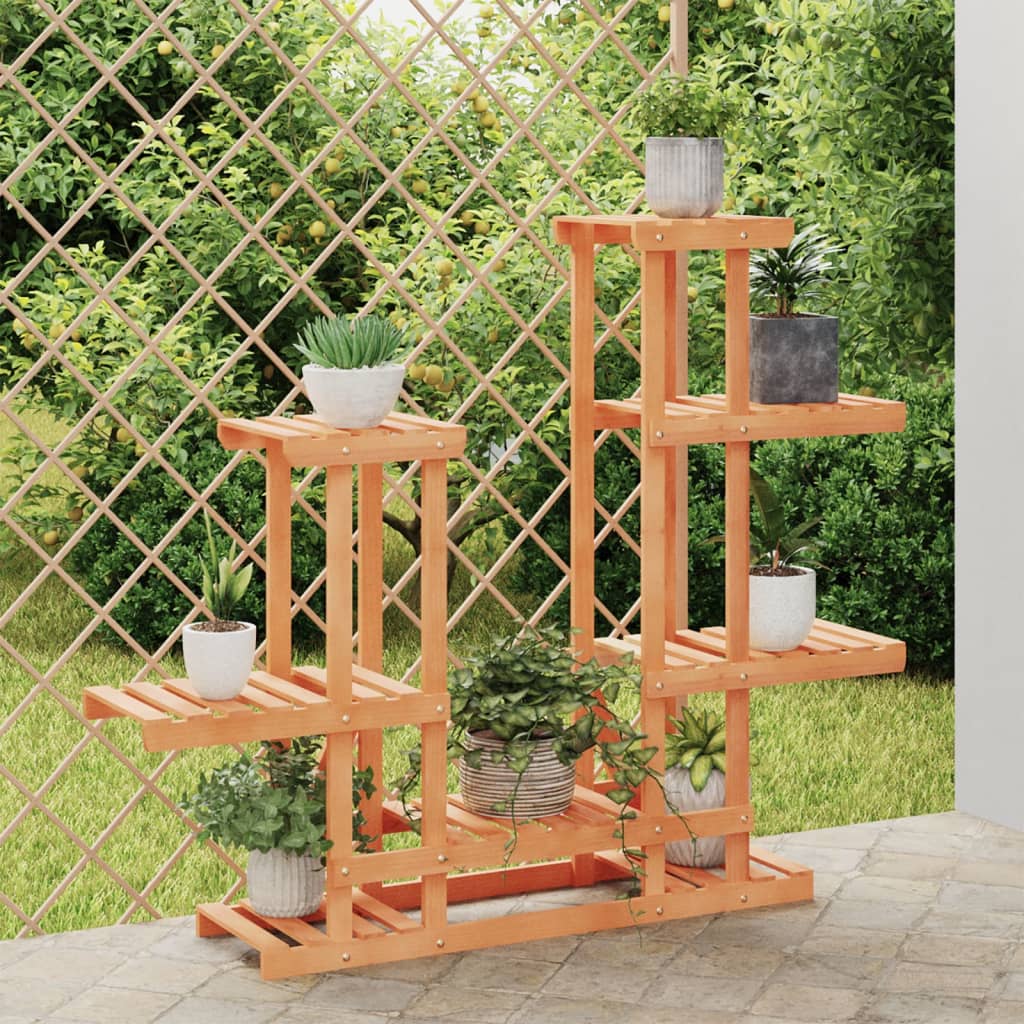 Plantenstandaard Met Wielen Massief Vurenhout