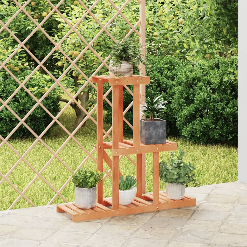 Plantenstandaard Met Wielen Massief Vurenhout