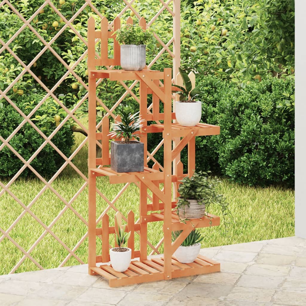 Plantenstandaard Met Wielen Massief Vurenhout