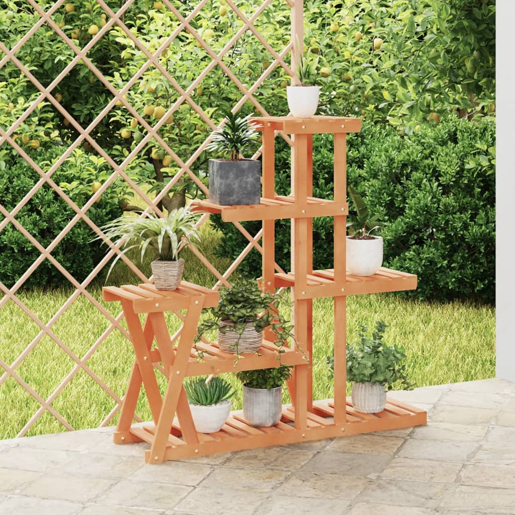 Plantenstandaard Met Wielen Massief Vurenhout