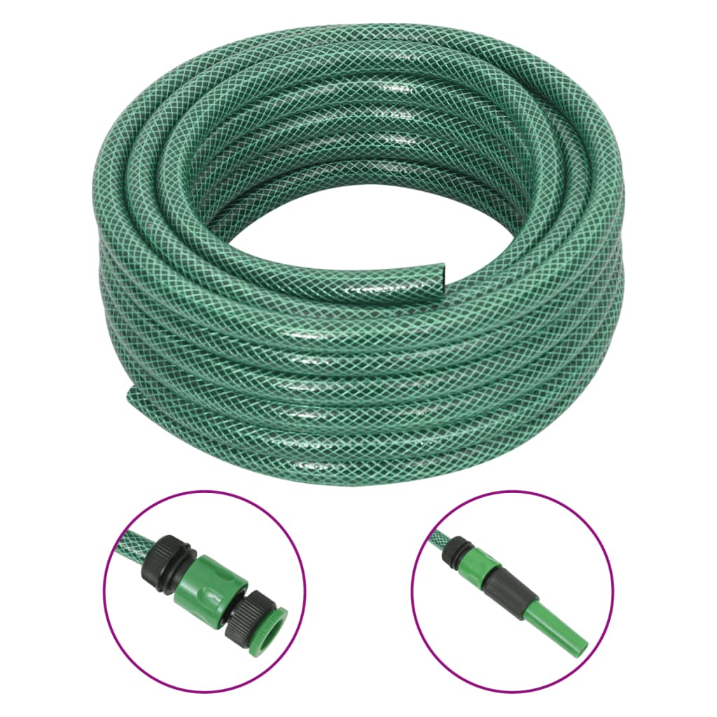 Tuinslang Met Koppelingsset 0,5'' 20 M Pvc Groen