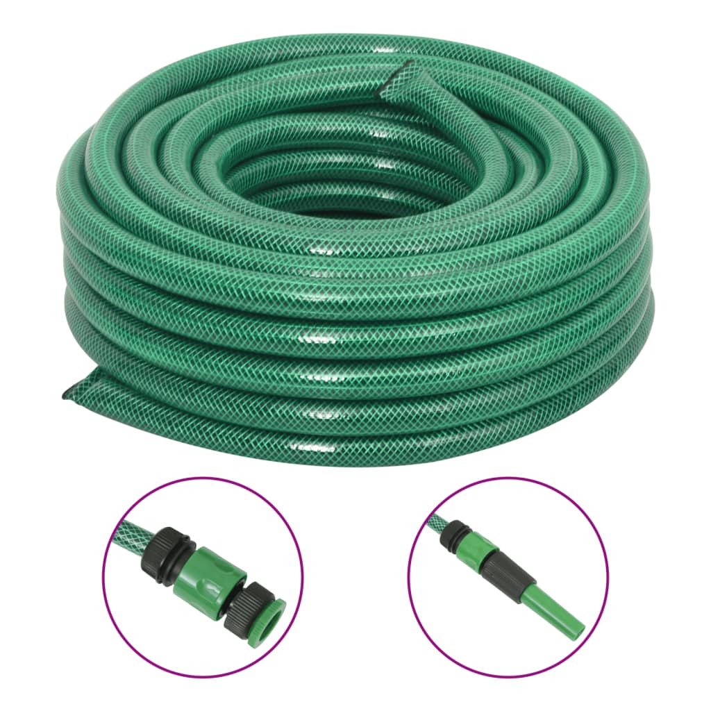 Tuinslang Met Koppelingsset 0,5'' 20 M Pvc Groen