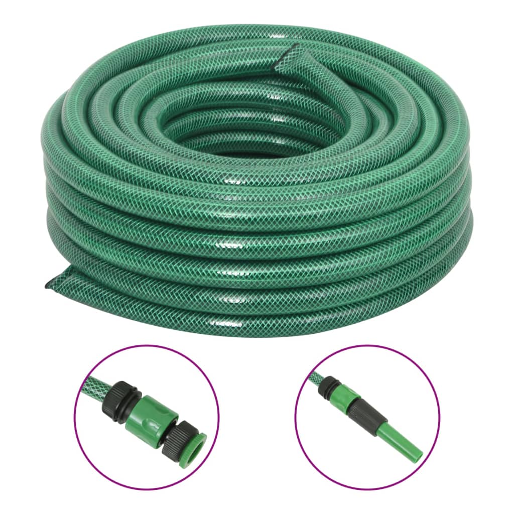 Tuinslang Met Koppelingsset 0,5'' 20 M Pvc Groen
