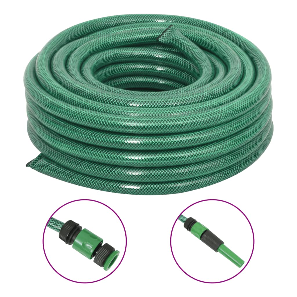 Tuinslang Met Koppelingsset 0,5'' 20 M Pvc Groen