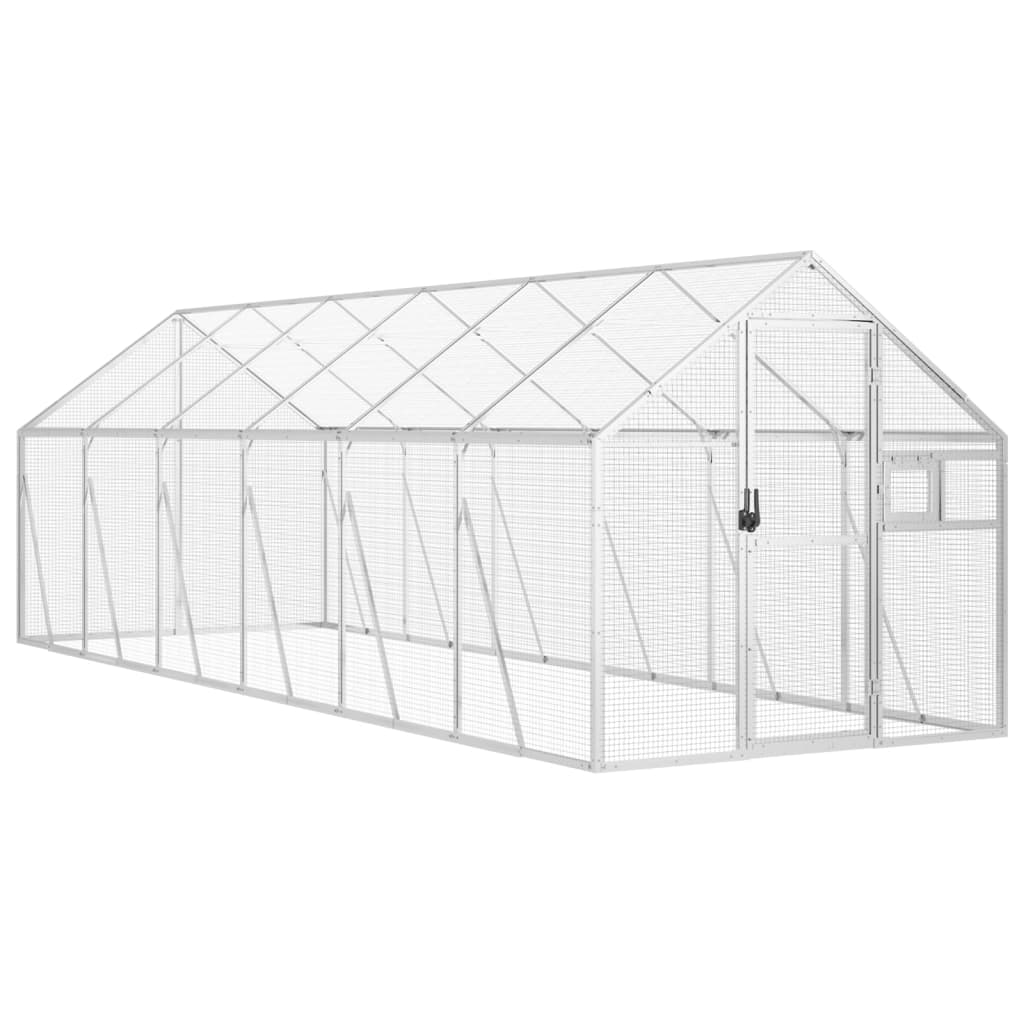 Volière 1,79X6X1,85 M Aluminium Kleurig