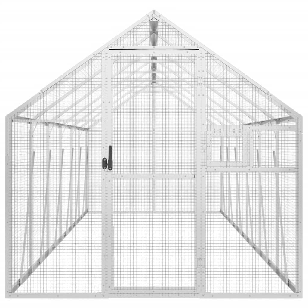 Volière 1,79X6X1,85 M Aluminium Kleurig