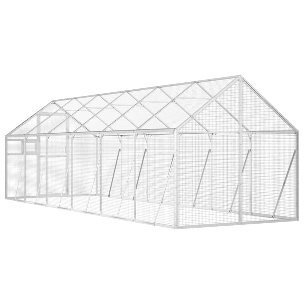 Volière 1,79X6X1,85 M Aluminium Kleurig