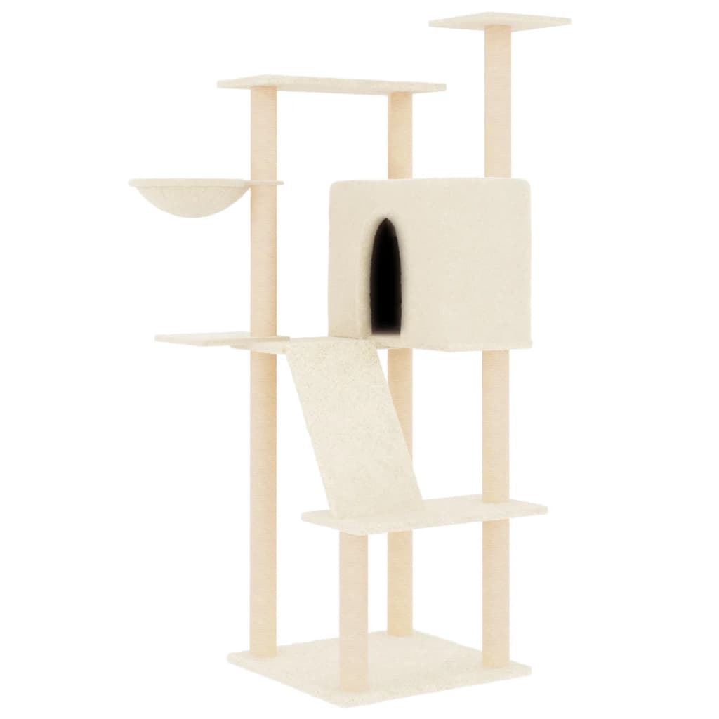 Kattenmeubel Met Sisal Krabpalen 143 Cm Kleurig