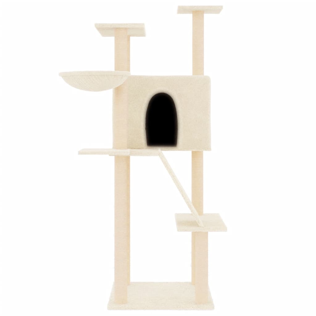 Kattenmeubel Met Sisal Krabpalen 143 Cm Kleurig