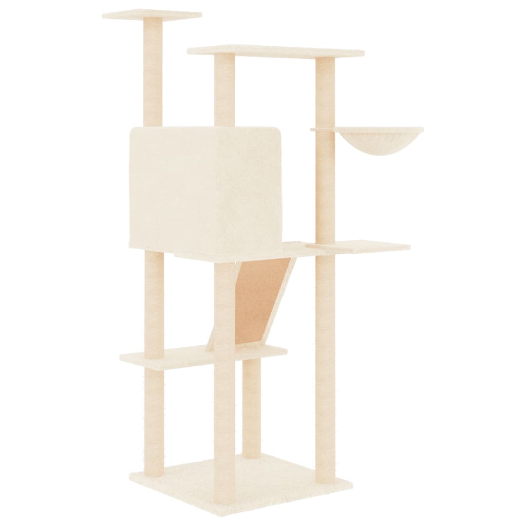 Kattenmeubel Met Sisal Krabpalen 143 Cm Kleurig