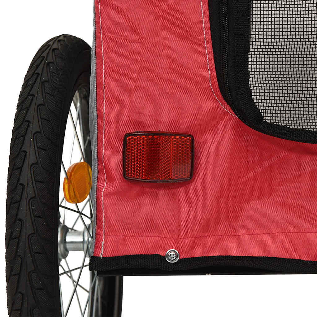 Hondenfietstrailer Oxford Stof En Ijzer En Grijs