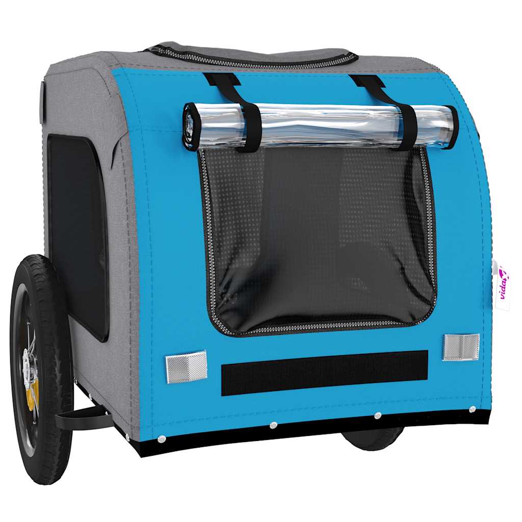 Hondenfietstrailer Oxford Stof En Ijzer En Grijs