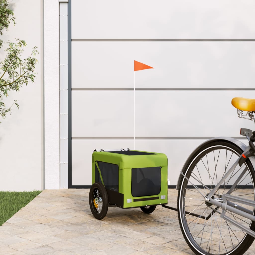 Hondenfietstrailer Oxford Stof En Ijzer En Zwart