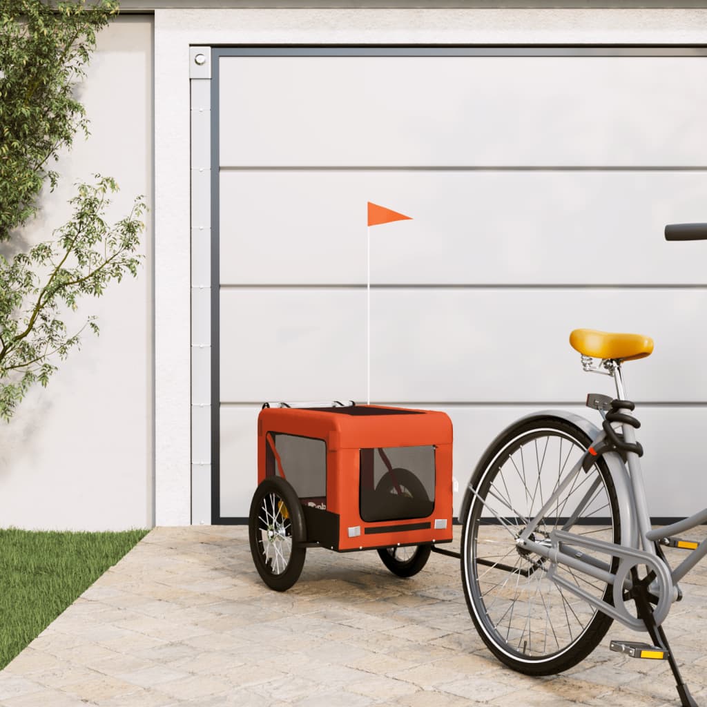 Hondenfietstrailer Oxford Stof En Ijzer En Zwart