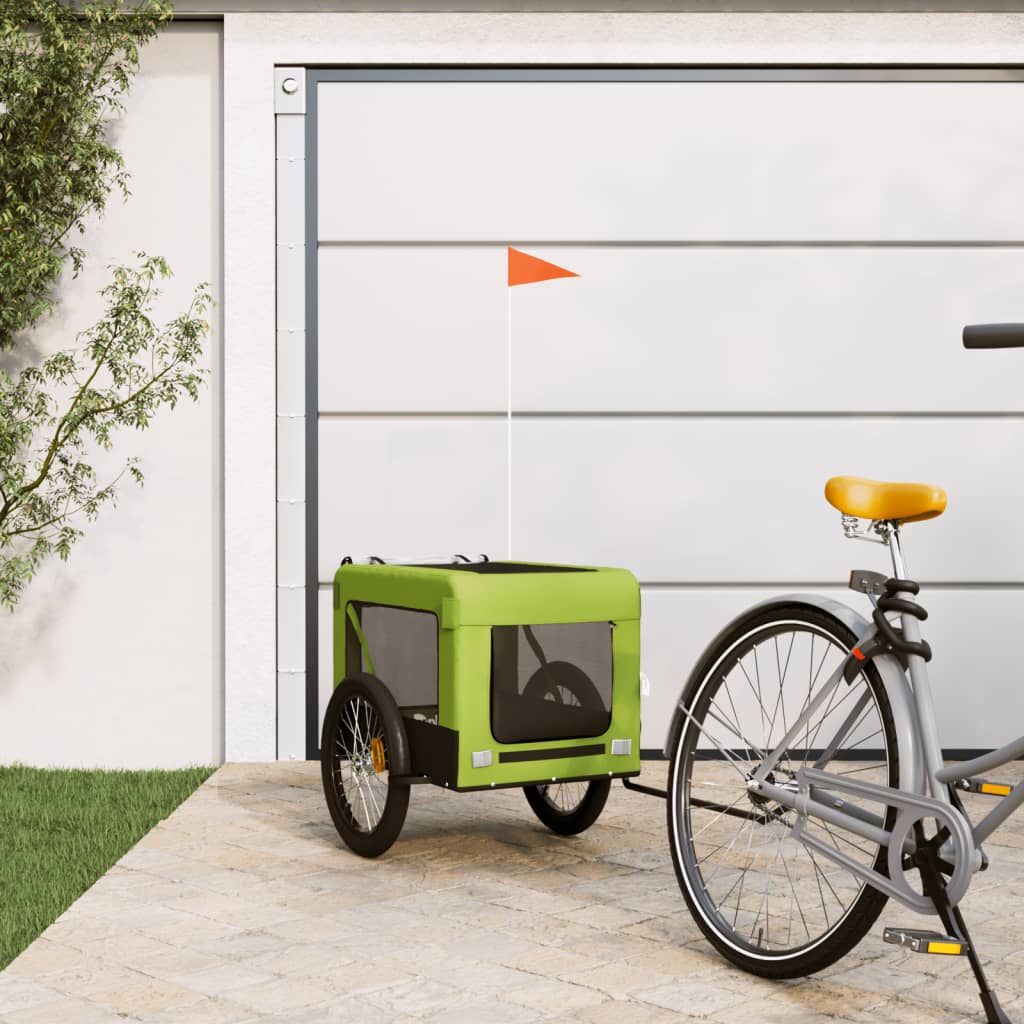 Hondenfietstrailer Oxford Stof En Ijzer En Zwart