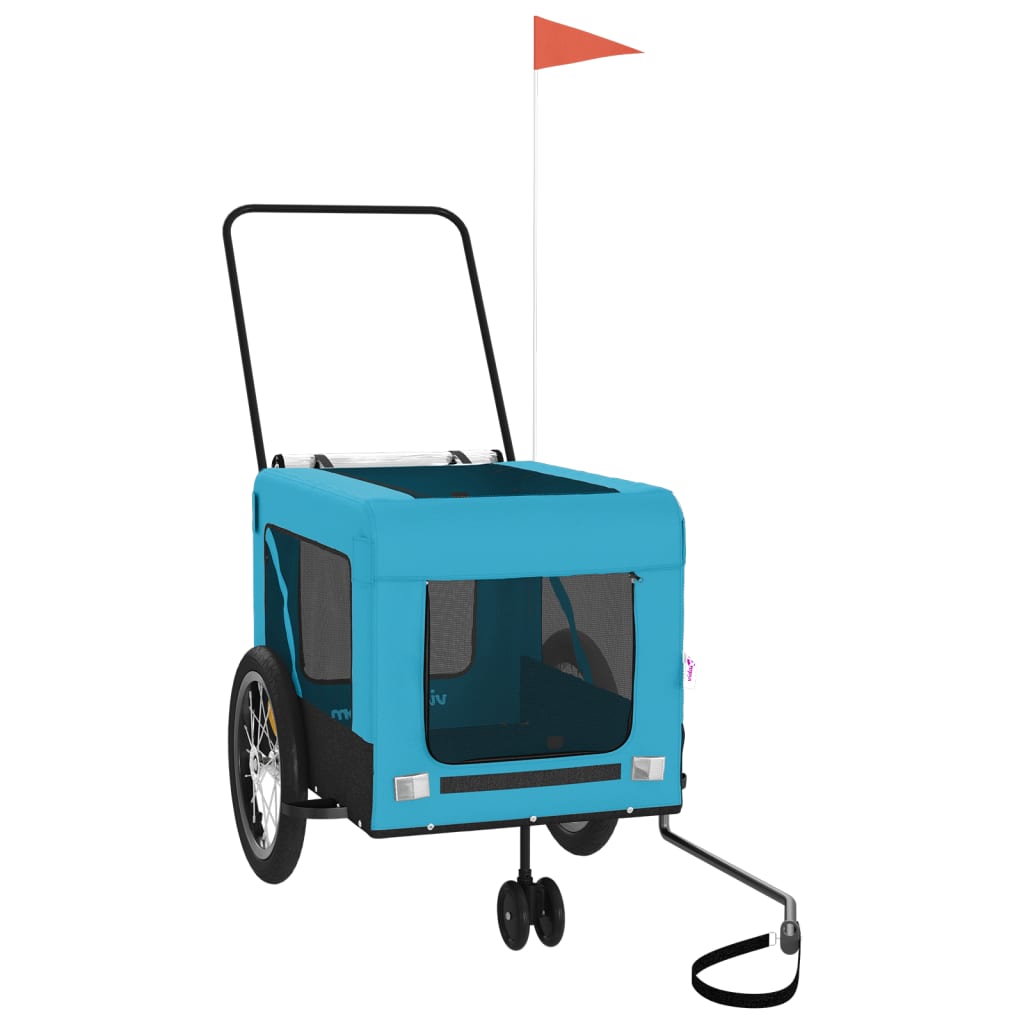 Hondenfietstrailer Oxford Stof En Ijzer En Zwart