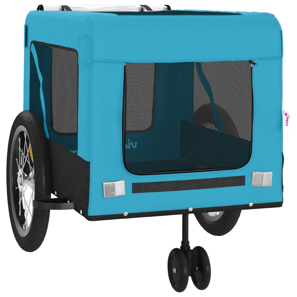 Hondenfietstrailer Oxford Stof En Ijzer En Zwart