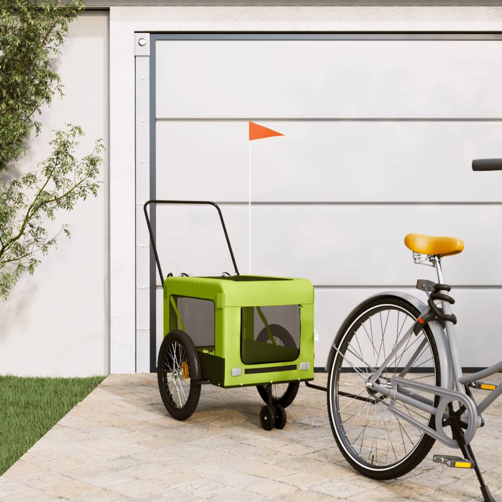 Hondenfietstrailer Oxford Stof En Ijzer En Zwart