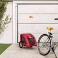 Hondenfietstrailer Oxford Stof En Ijzer Rood
