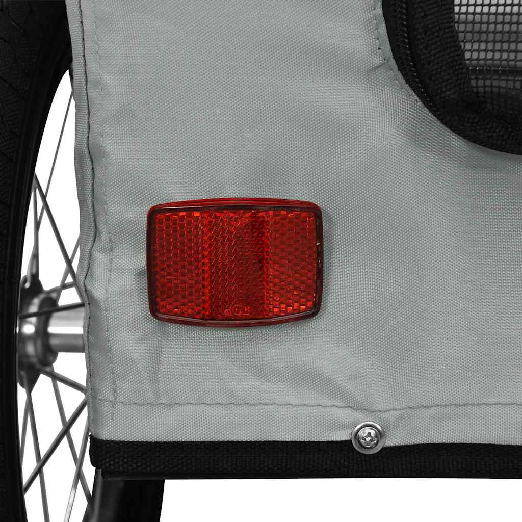 Hondenfietstrailer Oxford Stof En Ijzer Grijs