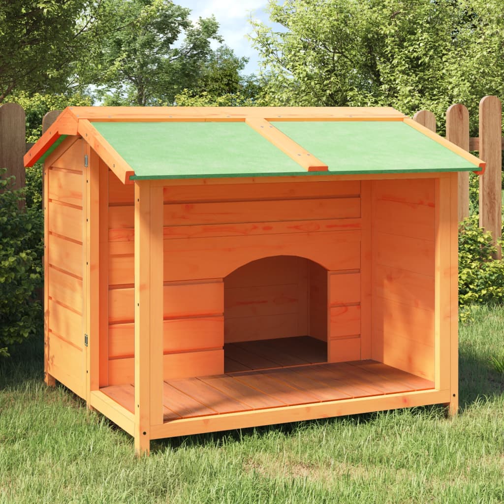 Hondenhok 96X87X80,5 Cm Massief Grenenhout Kleurig