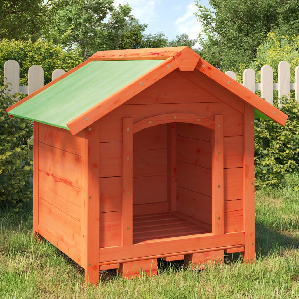 Hondenhok 65X65X61,5 Cm Massief Grenenhout Kleurig