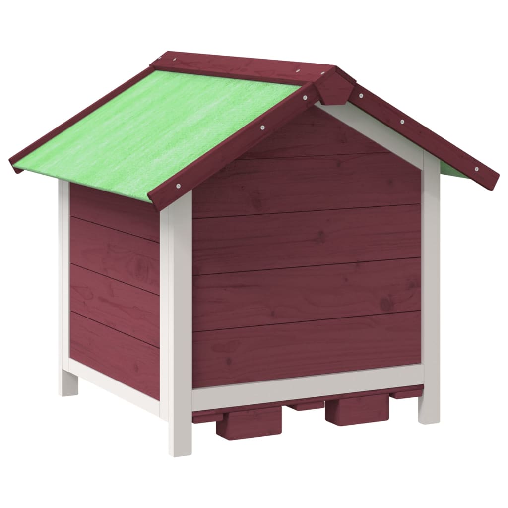 Hondenhok 65X65X61,5 Cm Massief Grenenhout Kleurig