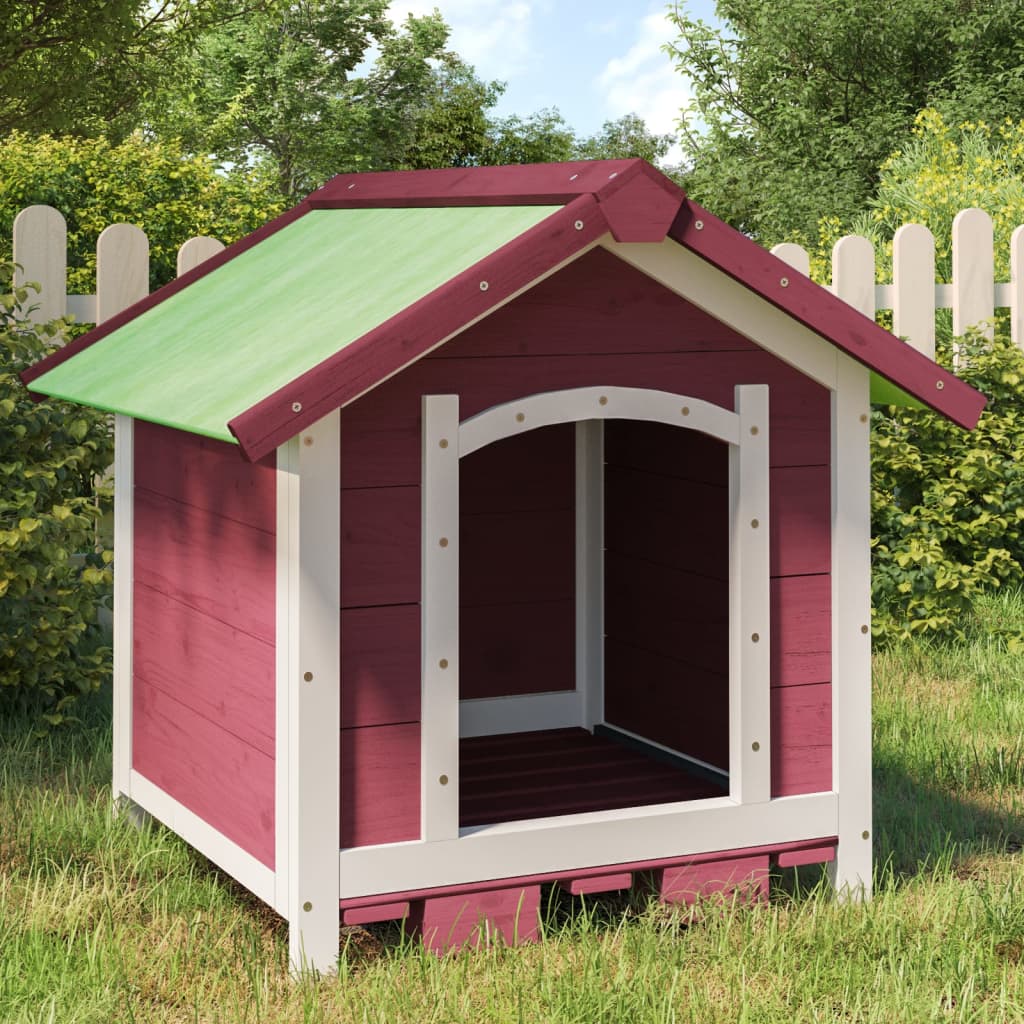 Hondenhok 65X65X61,5 Cm Massief Grenenhout Kleurig