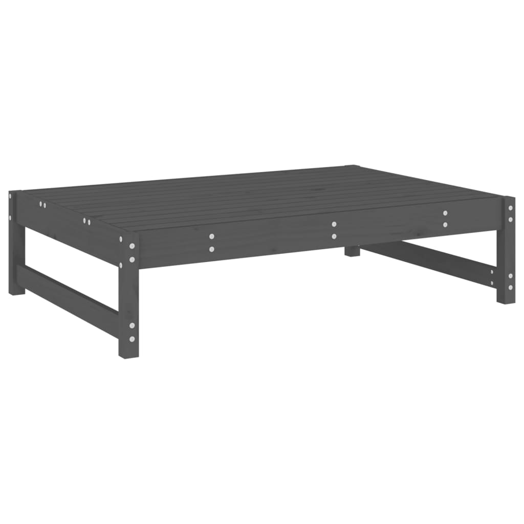 2-Delige Loungeset Massief Grenenhout Grijs