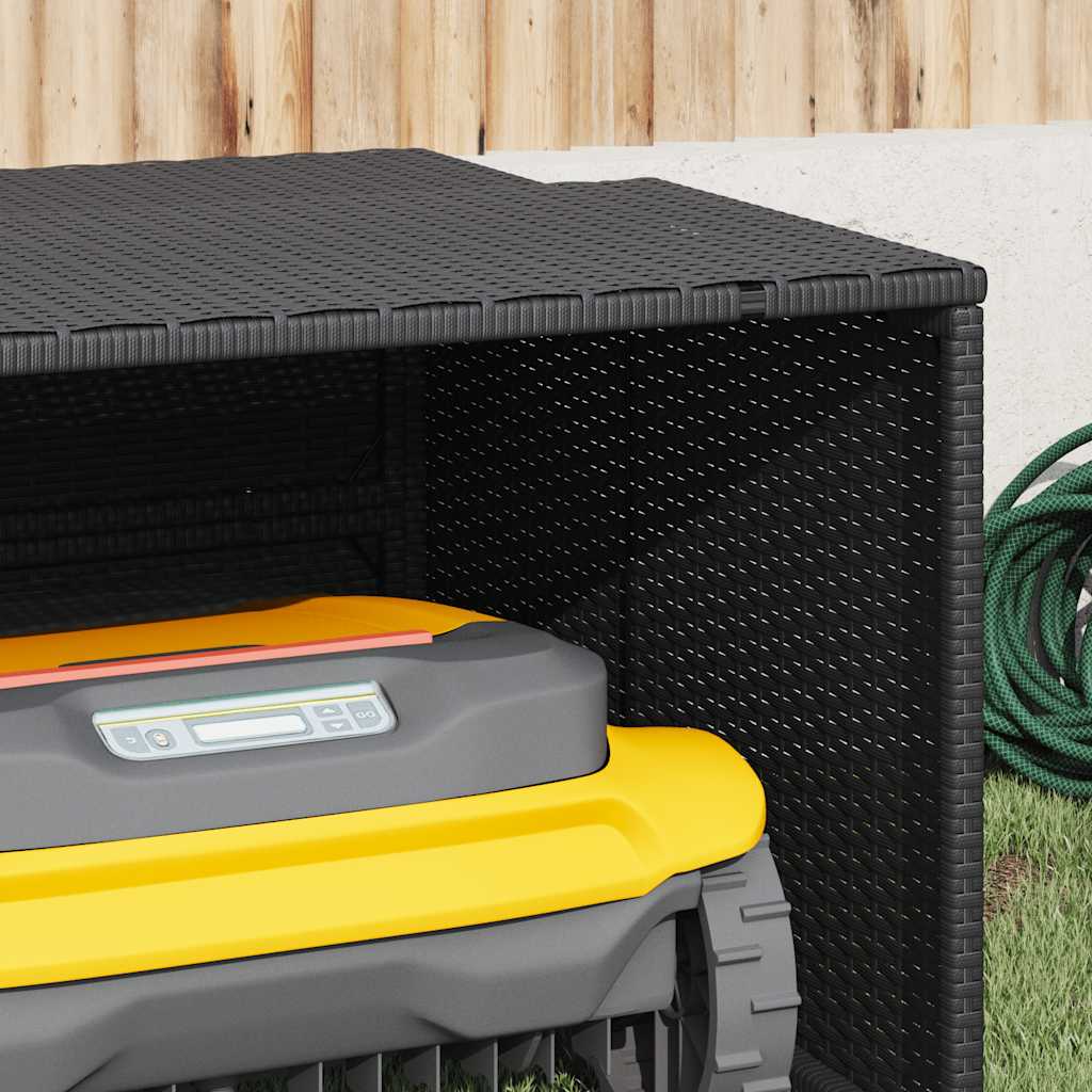Garage Voor Robotmaaier 86X90X52/57 Cm Poly Rattan
