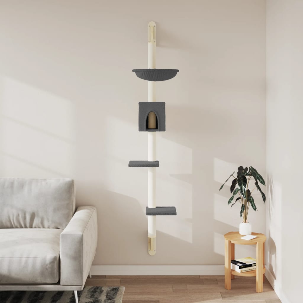 Kattenmeubel Wandgemonteerd Met Krabpaal 187 Cm