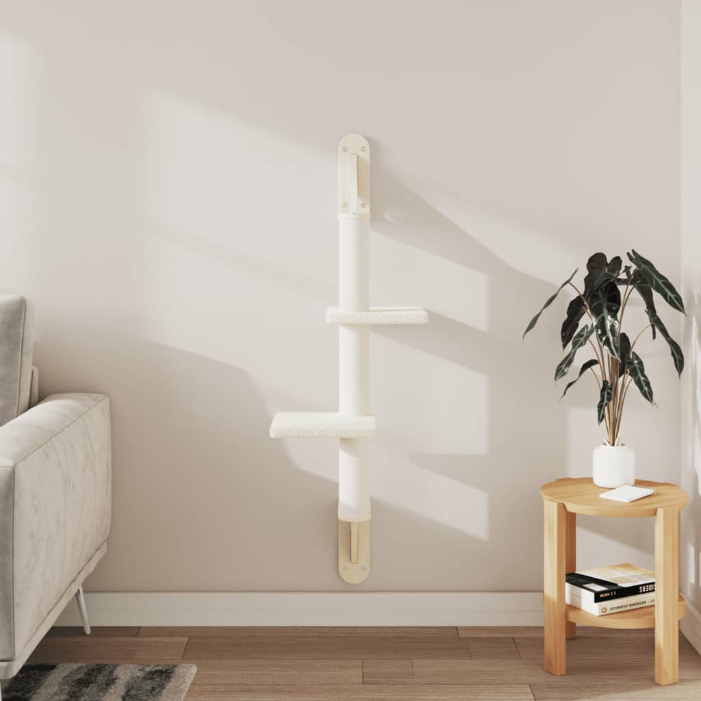 Kattenmeubel Wandgemonteerd Met Krabpaal 108 Cm Kleurig