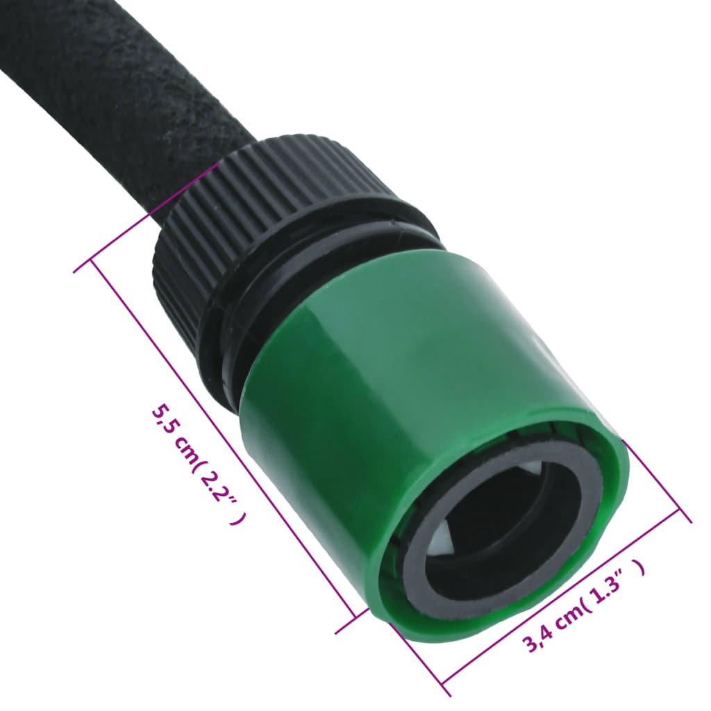 Druppelslang 0,6'' Rubber Zwart