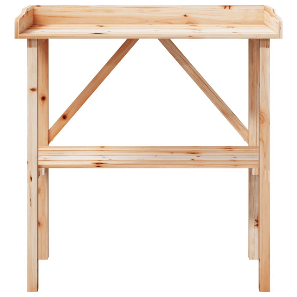 Plantentafel Met Schap 78X38X82,5 Cm Massief Vurenhout