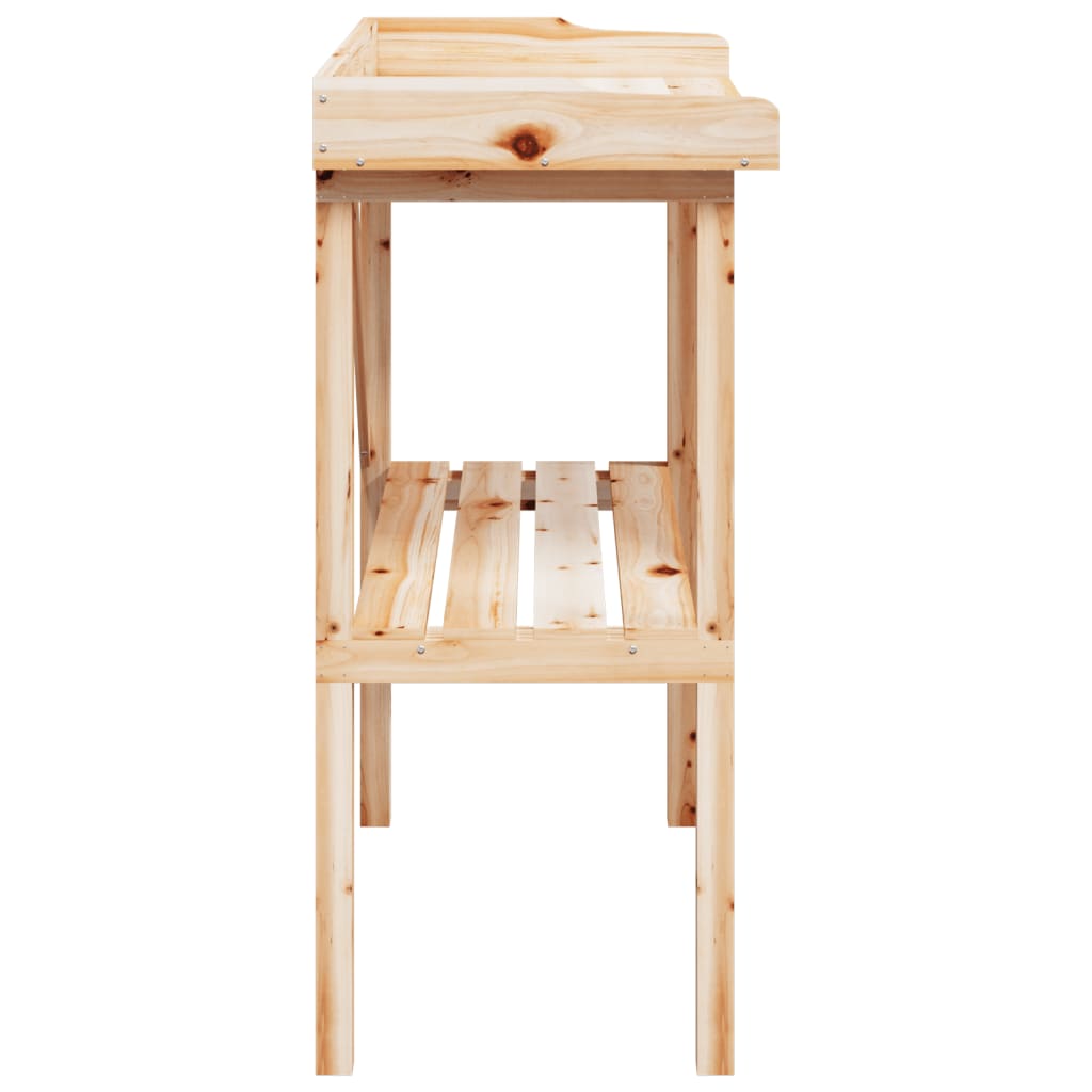 Plantentafel Met Schap 78X38X82,5 Cm Massief Vurenhout