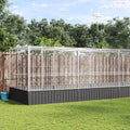 Volière Met Verlengstuk 1042,5X107X212 M Staal Zilverkleurig