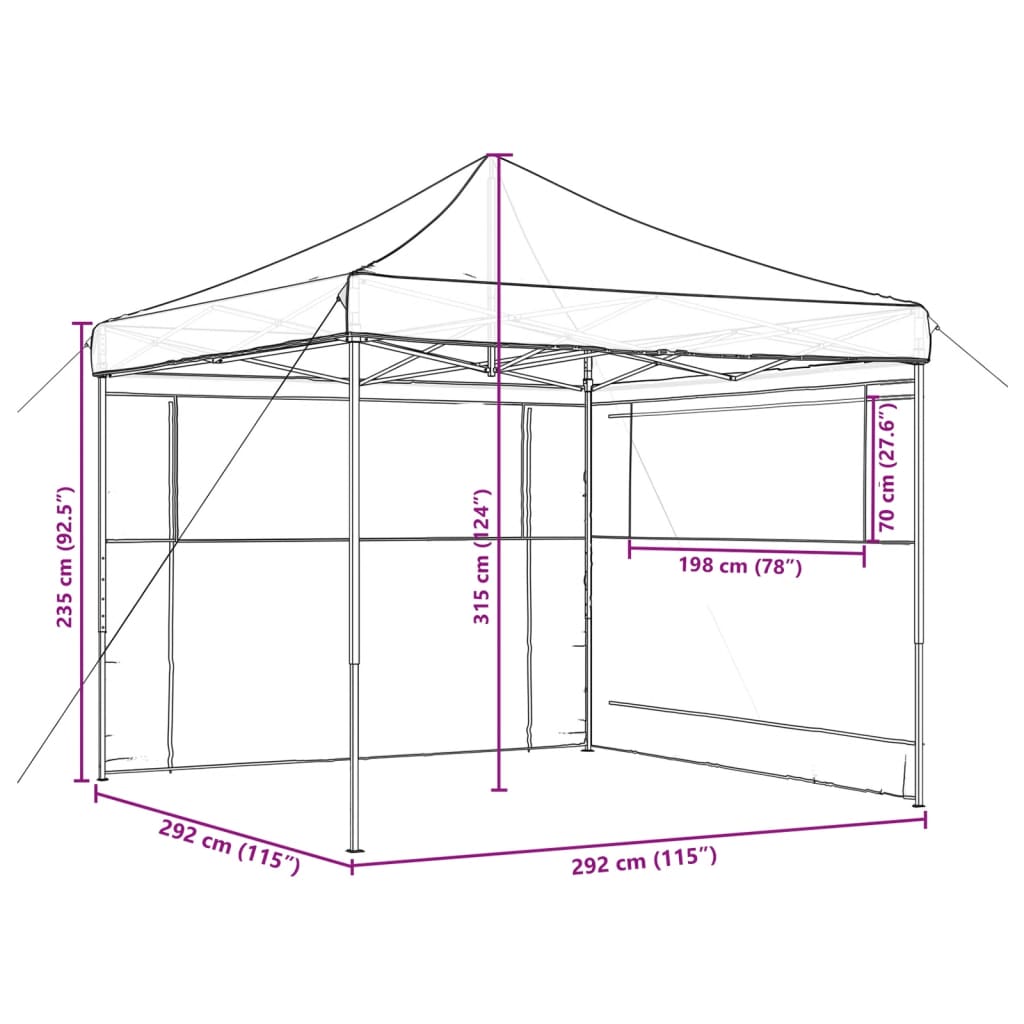 Partytent Inklapbaar Pop-Up Kleurig
