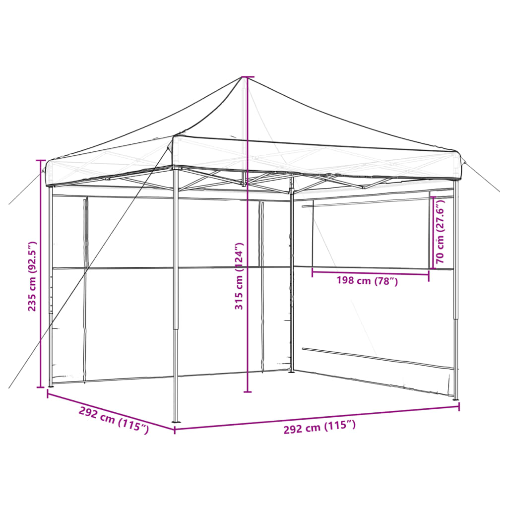Partytent Inklapbaar Pop-Up