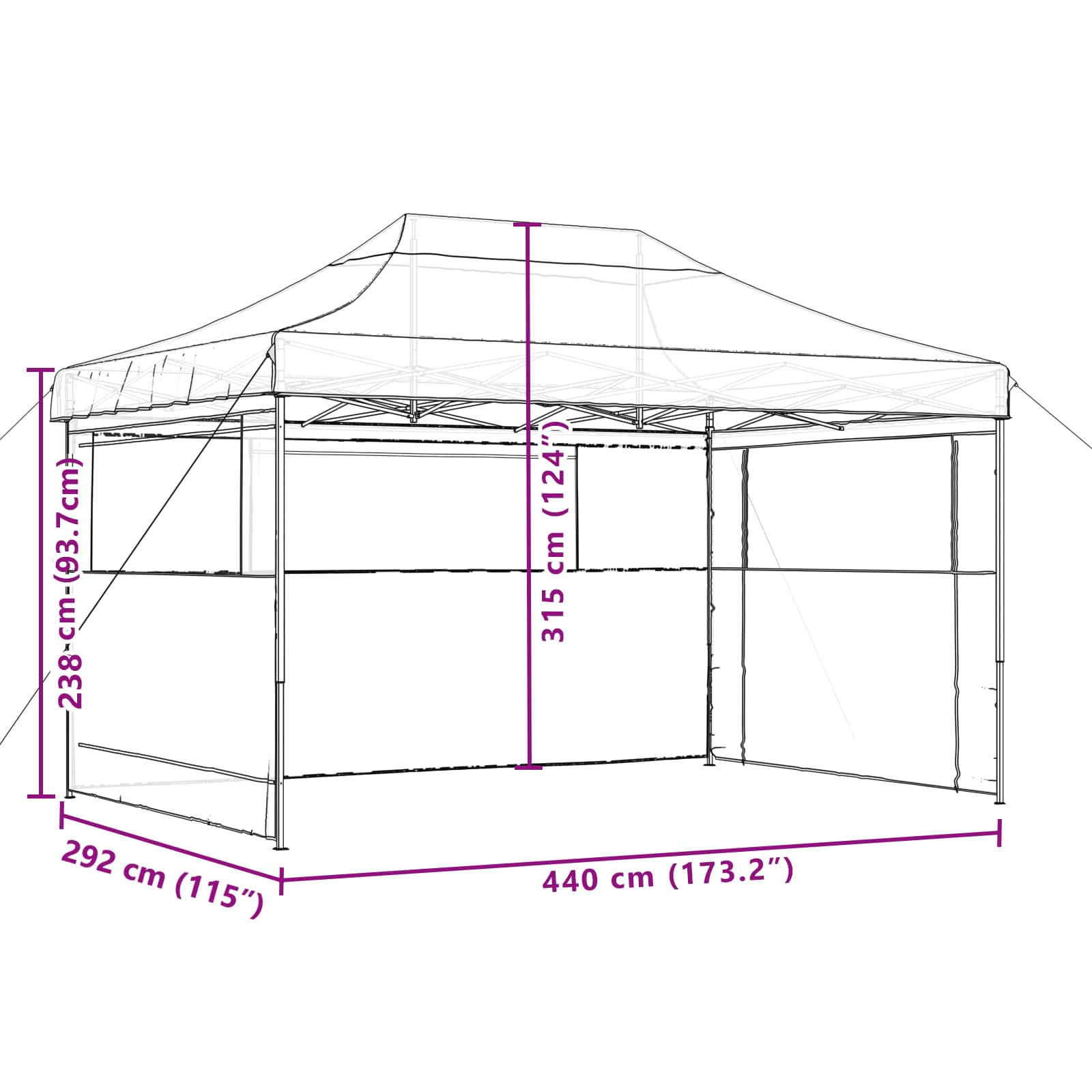 Partytent Inklapbaar Pop-Up
