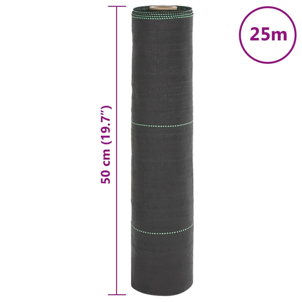 Worteldoek 0,5X25 M Polypropeen Zwart