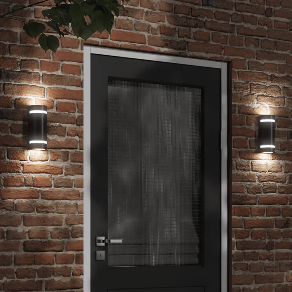 Buitenwandlampen 35 W Halfrond Zwart